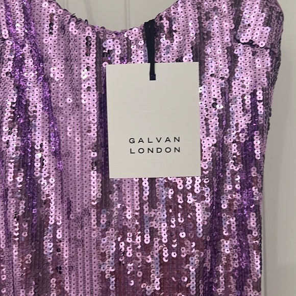 INCREDIBLE! NWT “Galvan London” Berlin Bustier Sequined Dress in Purple! Size 6 - Picture 9 of 16